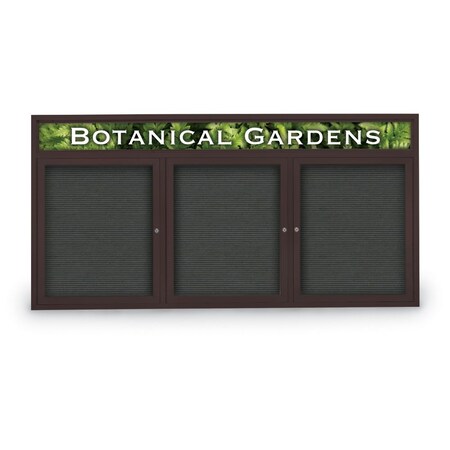 United Visual Products Indoor Enclosed Combo Board, 42"x32", Gold Frame/White Porc & Amethyst UVCB4232G-WHTPORC-AMETHY